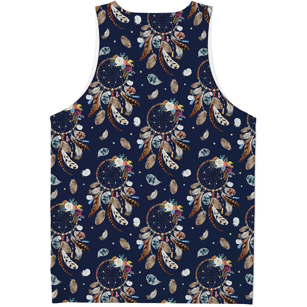 Floral Dream Catcher Pattern Print Men's Tank Top