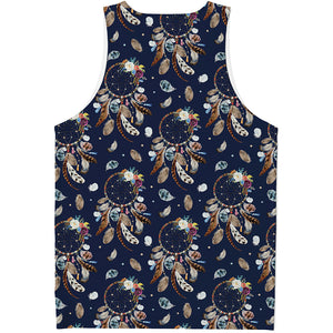 Floral Dream Catcher Pattern Print Men's Tank Top