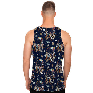 Floral Dream Catcher Pattern Print Men's Tank Top