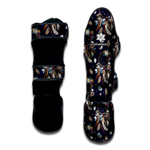 Floral Dream Catcher Pattern Print Muay Thai Shin Guard