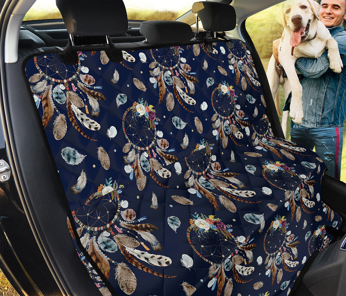 Floral Dream Catcher Pattern Print Pet Car Back Seat Cover