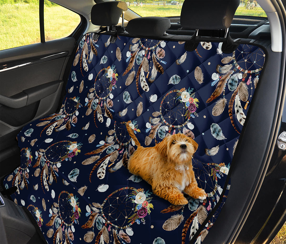 Floral Dream Catcher Pattern Print Pet Car Back Seat Cover