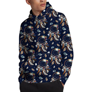 Floral Dream Catcher Pattern Print Pullover Hoodie