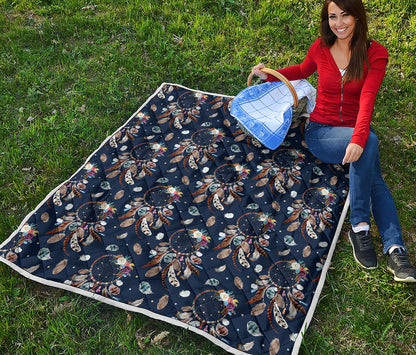 Floral Dream Catcher Pattern Print Quilt