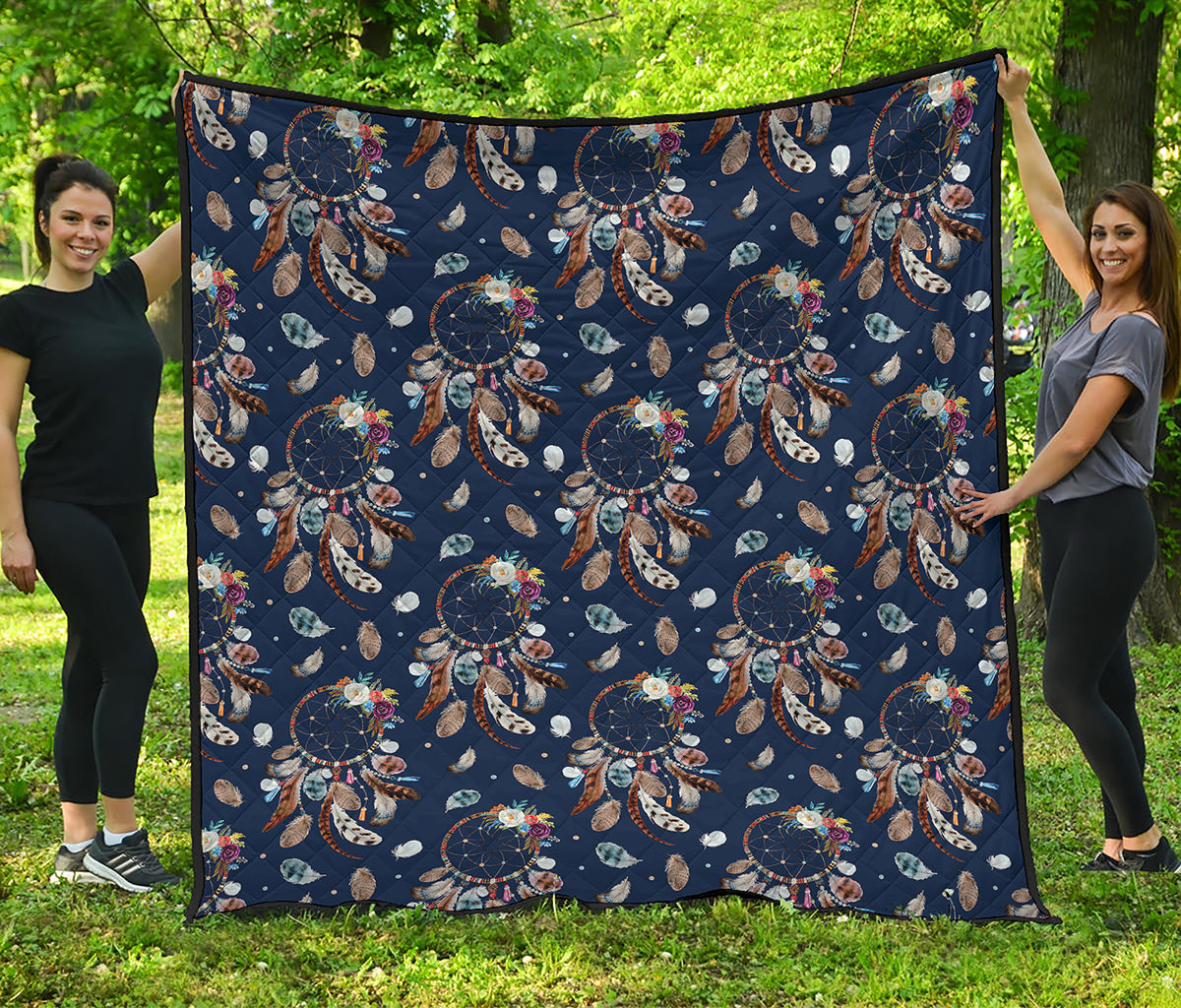Floral Dream Catcher Pattern Print Quilt