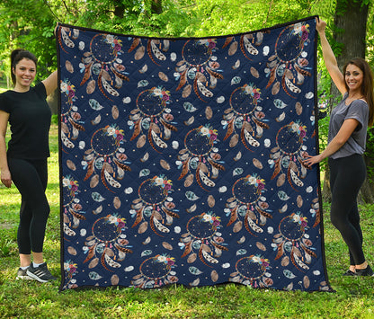 Floral Dream Catcher Pattern Print Quilt