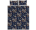 Floral Dream Catcher Pattern Print Quilt Bed Set