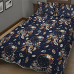Floral Dream Catcher Pattern Print Quilt Bed Set