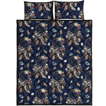 Floral Dream Catcher Pattern Print Quilt Bed Set