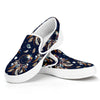 Floral Dream Catcher Pattern Print White Slip On Shoes