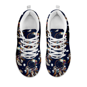 Floral Dream Catcher Pattern Print White Sneakers