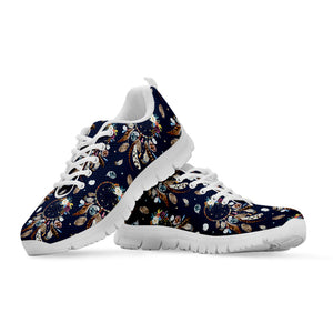 Floral Dream Catcher Pattern Print White Sneakers