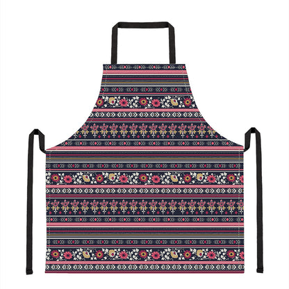 Floral Ethnic Pattern Print Apron