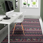 Floral Ethnic Pattern Print Area Rug
