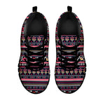 Floral Ethnic Pattern Print Black Sneakers