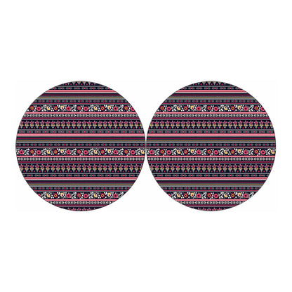 Floral Ethnic Pattern Print Car Coasters