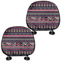 Floral Ethnic Pattern Print Car Headrest Covers