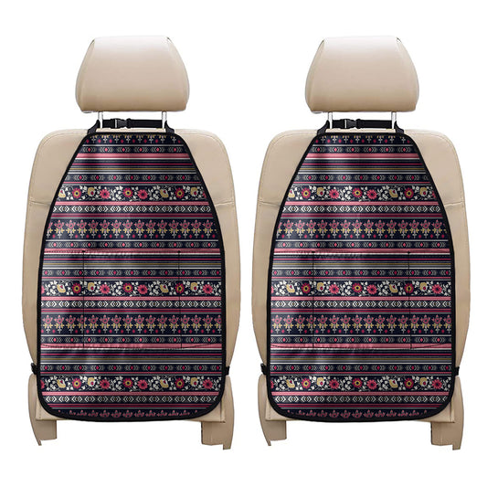 Floral Ethnic Pattern Print Car Seat Organizers