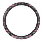 Floral Ethnic Pattern Print Car Steering Wheel Cover