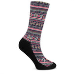 Floral Ethnic Pattern Print Crew Socks