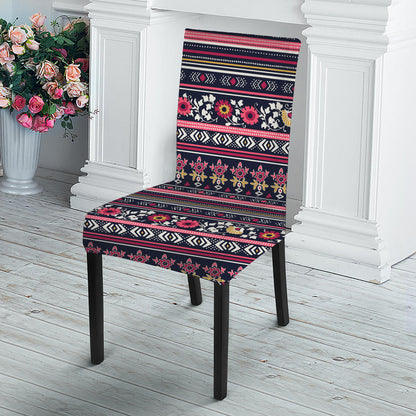 Floral Ethnic Pattern Print Dining Chair Slipcover