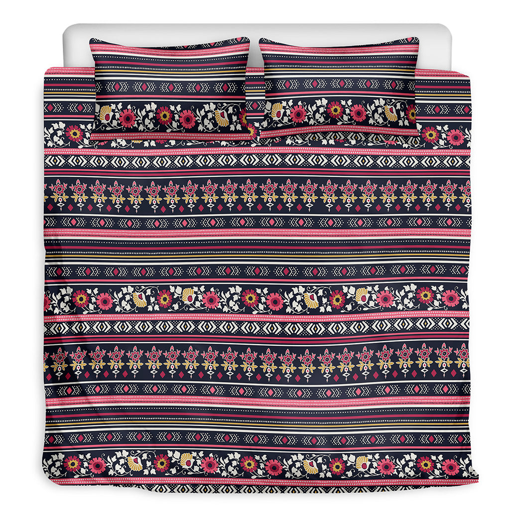 Floral Ethnic Pattern Print Duvet Cover Bedding Set
