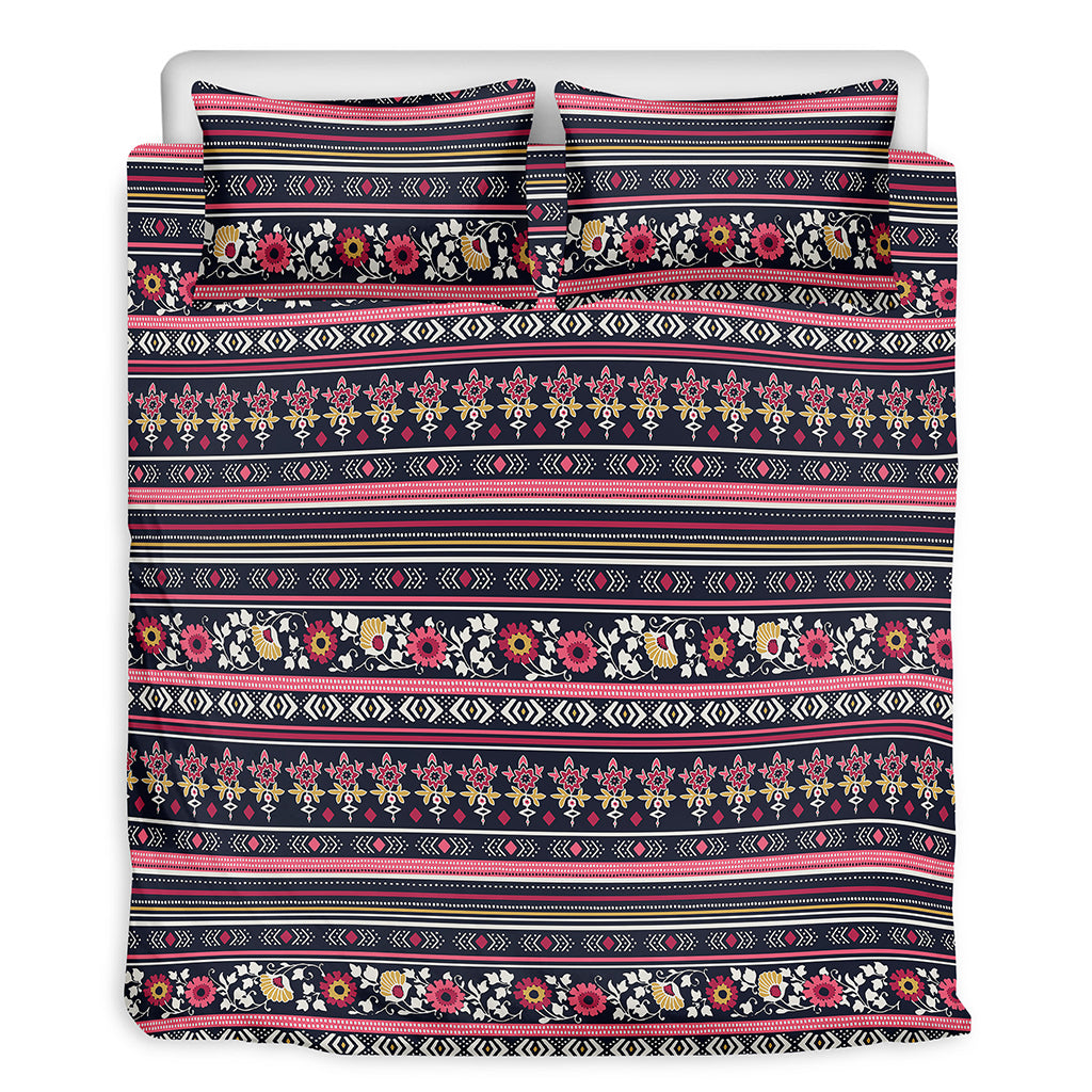 Floral Ethnic Pattern Print Duvet Cover Bedding Set