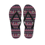 Floral Ethnic Pattern Print Flip Flops