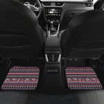 Floral Ethnic Pattern Print Front and Back Car Floor Mats