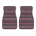 Floral Ethnic Pattern Print Front Car Floor Mats