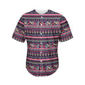 Floral Ethnic Pattern Print Men's Baseball Jersey