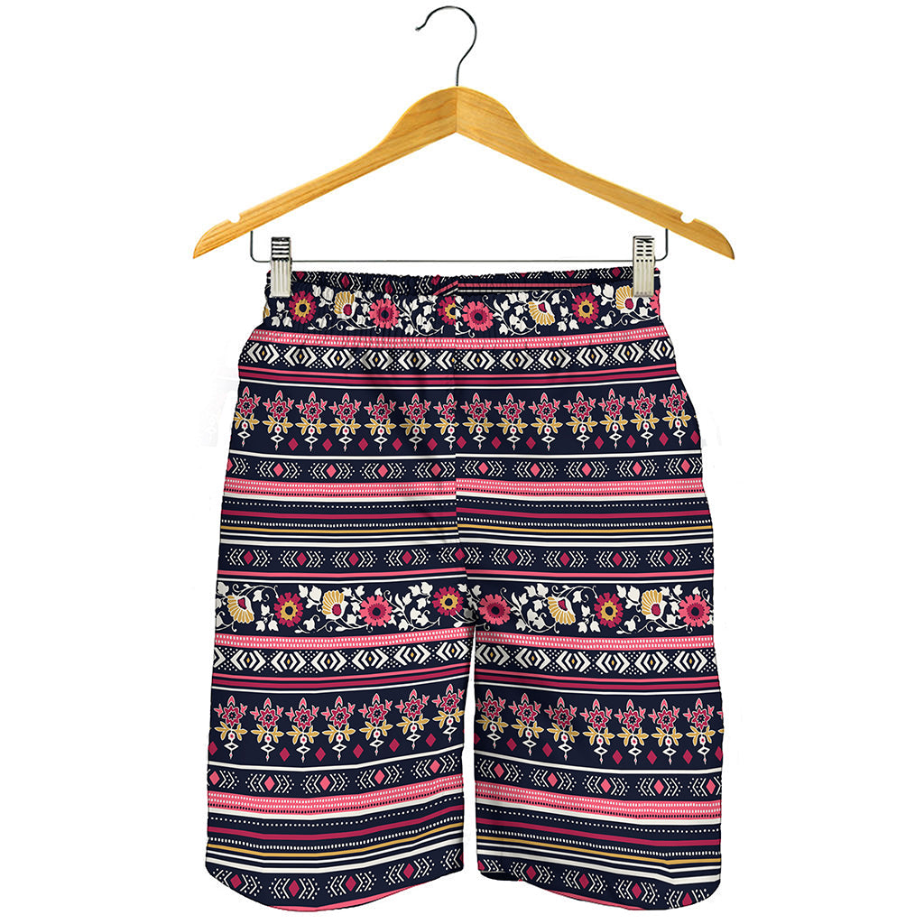 Floral Ethnic Pattern Print Men's Shorts