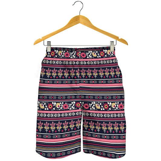 Floral Ethnic Pattern Print Men's Shorts
