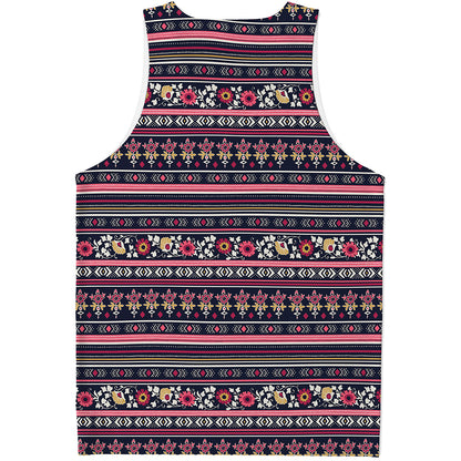 Floral Ethnic Pattern Print Men's Tank Top