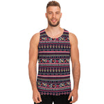 Floral Ethnic Pattern Print Men's Tank Top