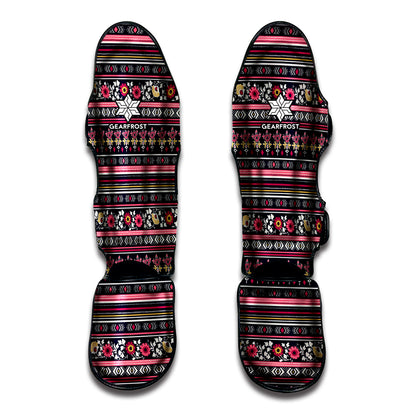 Floral Ethnic Pattern Print Muay Thai Shin Guard
