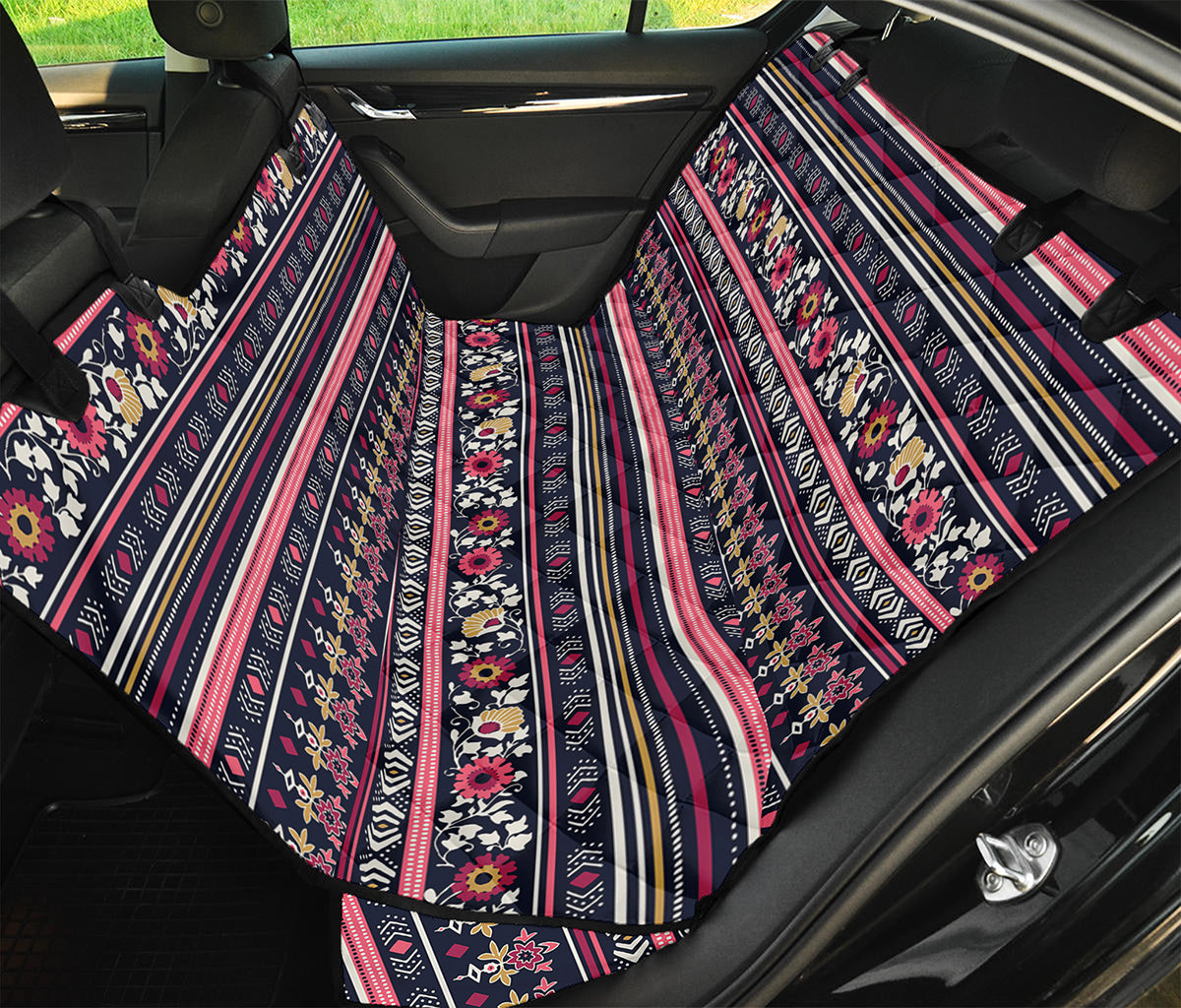 Floral Ethnic Pattern Print Pet Car Back Seat Cover