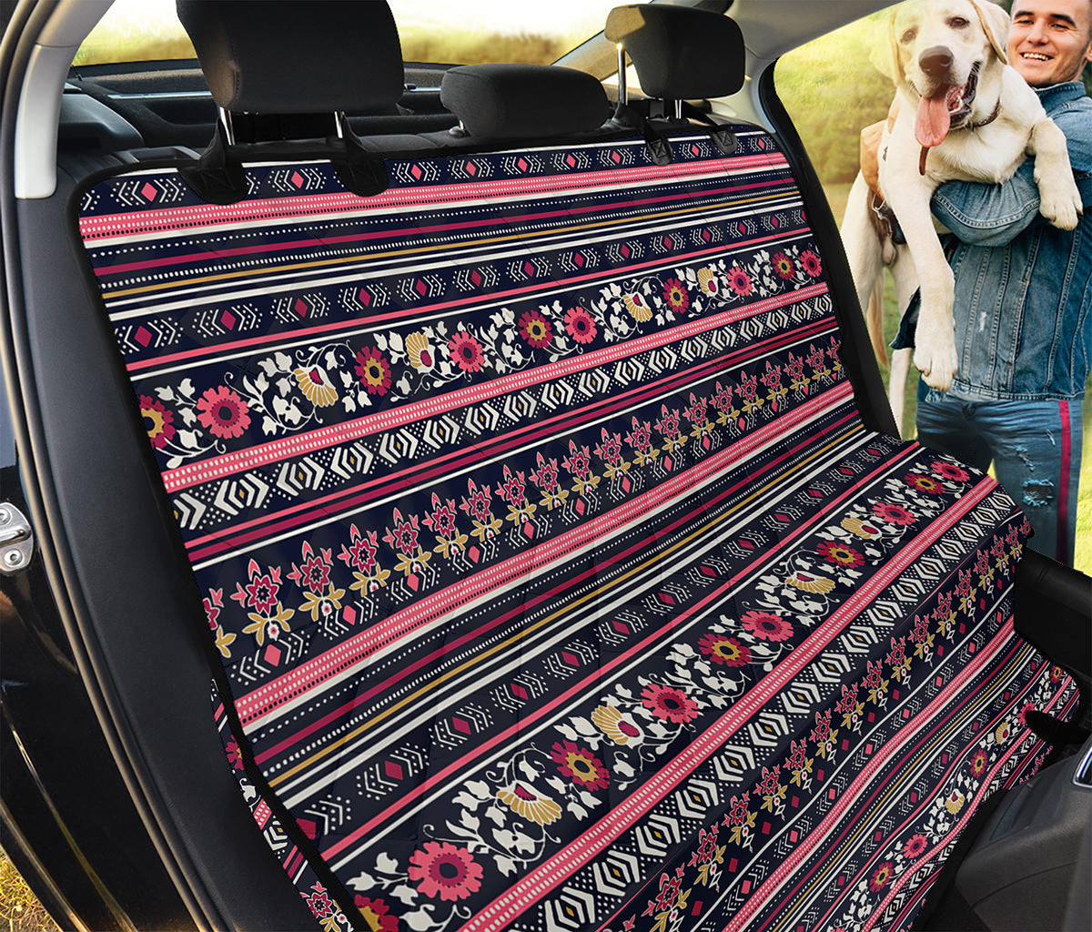 Floral Ethnic Pattern Print Pet Car Back Seat Cover