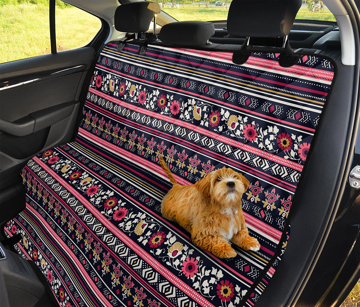 Floral Ethnic Pattern Print Pet Car Back Seat Cover