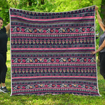 Floral Ethnic Pattern Print Quilt
