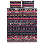 Floral Ethnic Pattern Print Quilt Bed Set