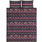 Floral Ethnic Pattern Print Quilt Bed Set