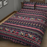 Floral Ethnic Pattern Print Quilt Bed Set
