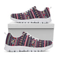 Floral Ethnic Pattern Print White Running Shoes