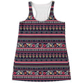 Floral Ethnic Pattern Print Women's Racerback Tank Top