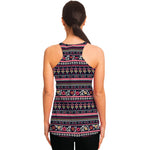 Floral Ethnic Pattern Print Women's Racerback Tank Top