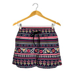 Floral Ethnic Pattern Print Women's Shorts