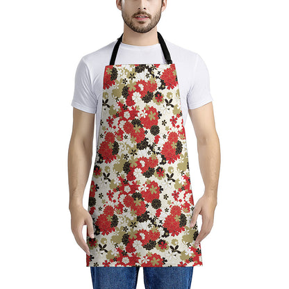 Floral Kimono Pattern Print Apron