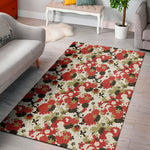 Floral Kimono Pattern Print Area Rug