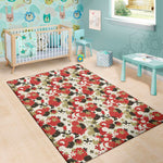 Floral Kimono Pattern Print Area Rug